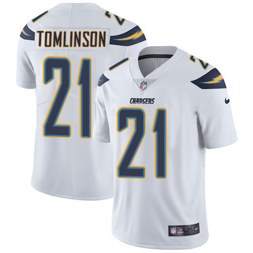 Men Los Angeles Chargers 21 LaDainian Tomlinson Nike White Limited NFL Jersey